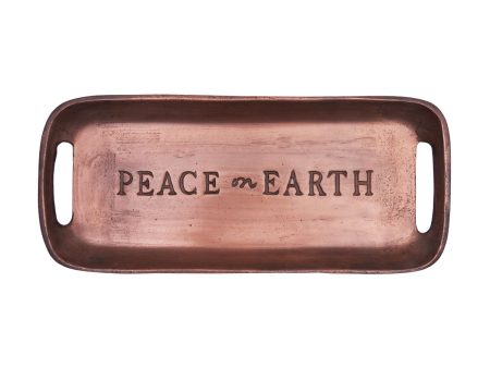 Peace On Earth Metal Tray For Cheap