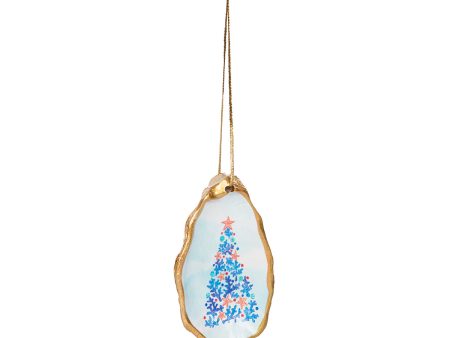 Coral & Shell Christmas Tree Oyster Shell Ornament Supply