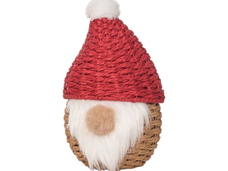 Santa Gnome Handwoven Candy Basket For Discount