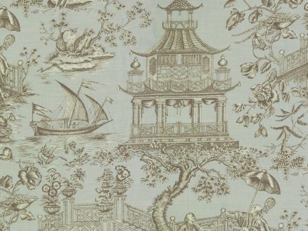 Williamsburg Chinoiserie Toile - Spa 750700 Fabric Swatch For Discount