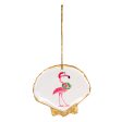 Flamingo Scallop Shell Ornament For Cheap