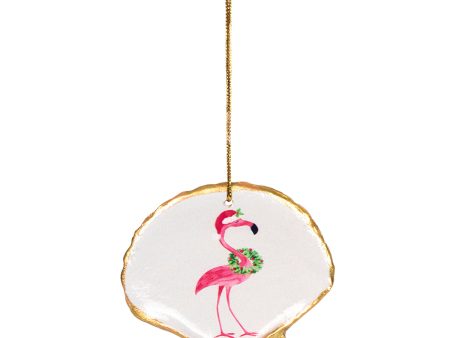 Flamingo Scallop Shell Ornament For Cheap