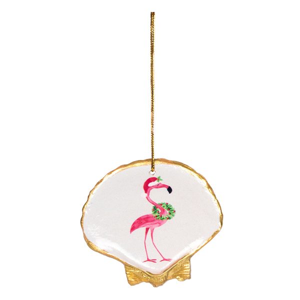 Flamingo Scallop Shell Ornament For Cheap