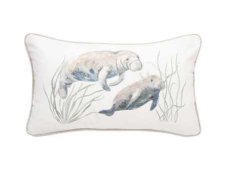 Manatee Indoor Outdoor Lumbar Pillow Discount