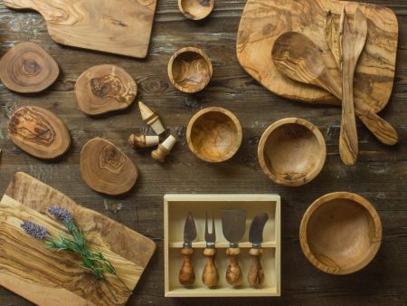 Olive Wood Nesting Bowls Set of 5 Discount