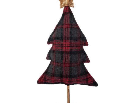 18 in. Red Plaid Tree Fashion