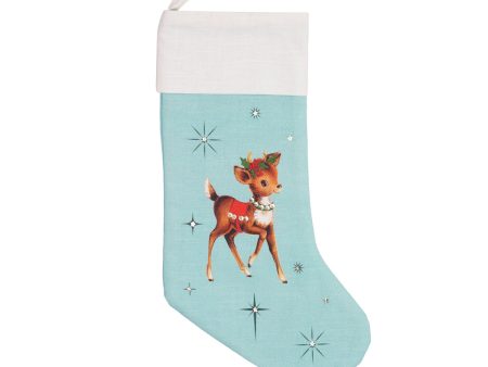 Vintage Reindeer Stocking For Cheap