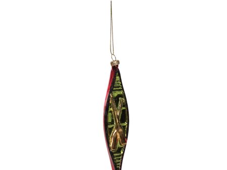 Blown Glass Canoe Ornament Sale