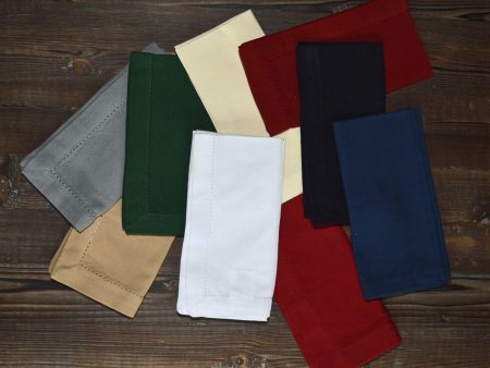 Hemstitch Solid Color Napkin Set of 4 Hot on Sale