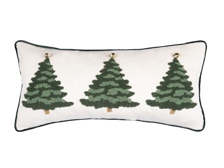 Flocked Trees Pillow Online Hot Sale