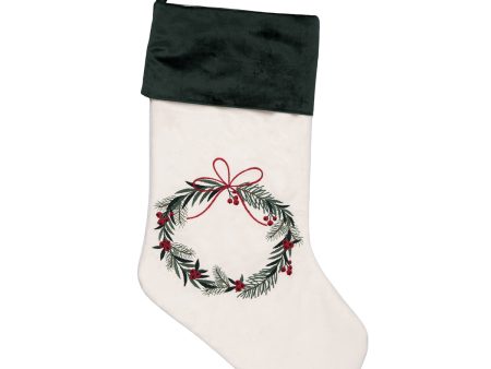 Velvet Wreath Stocking Online