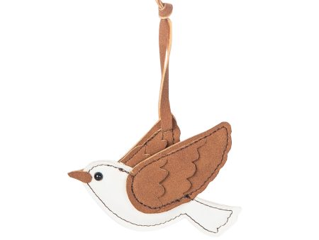 Faux Leather Dove Ornament Online