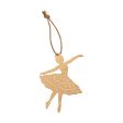 Gold Ballerina Metal Ornament Online now