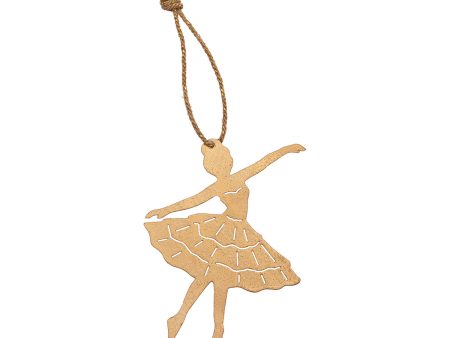 Gold Ballerina Metal Ornament Online now