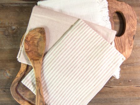 Farmhouse Stripe Towel Set of 3 - Copper Natural Discount