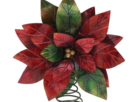 Metal Poinsettia Tree Topper Cheap