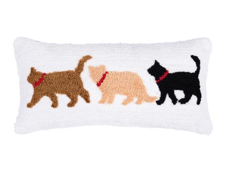 Cat Trio Hooked Pillow Online Hot Sale