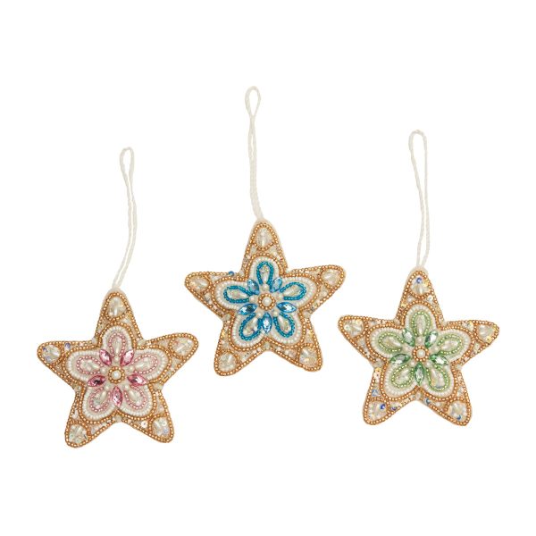 Vintage Beaded Star Ornament, Asst. of 3 Discount