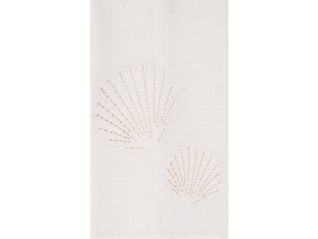 Golden Coast Scallop Shells Kitchen Towel Online Hot Sale