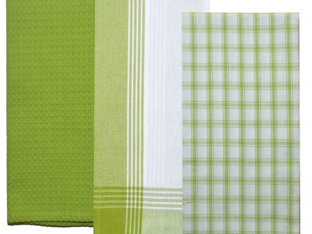 Variety Towel Set - Lime Green Set of 3 on Sale