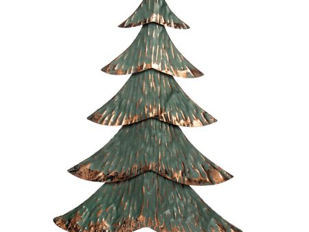 Large Green & Metal Tree Figurine on Sale