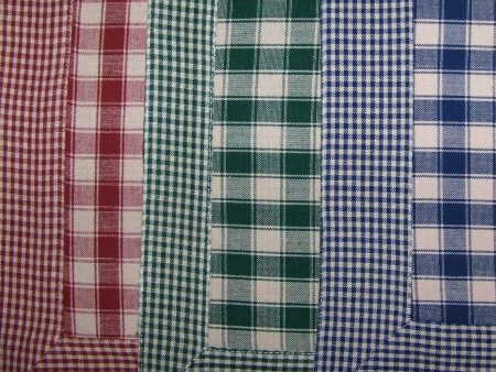 Dunroven House Bordered Check Flat Weave Place Mats Set of 4 For Discount