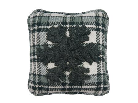 Snowflake Hooked Mini Pillow Discount