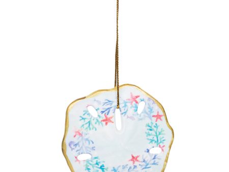 Coral Wreath Sand Dollar Ornament For Sale