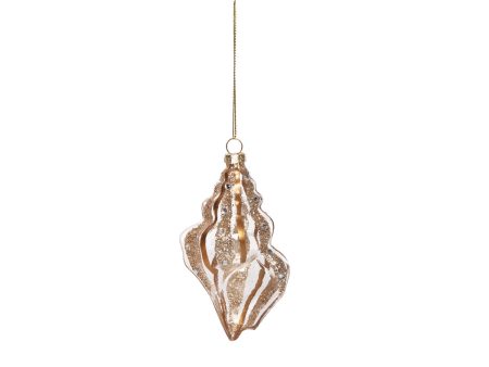 Blown Glass Gold Shell Ornament Fashion