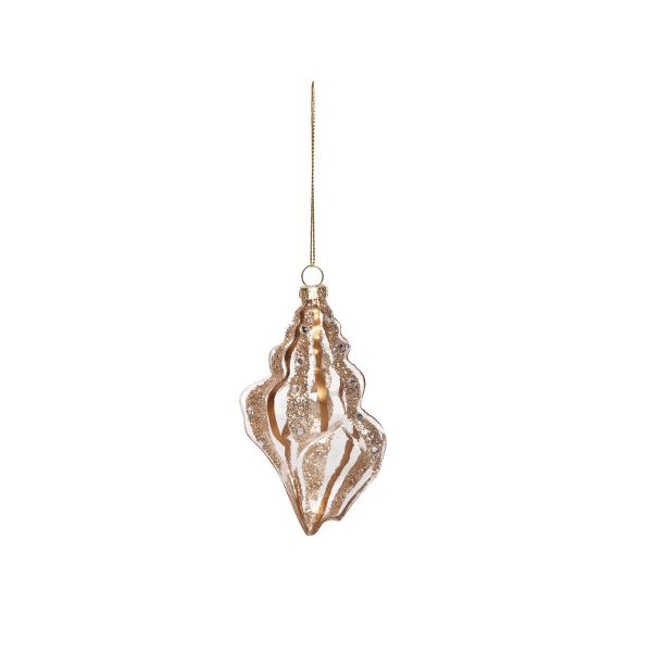 Blown Glass Gold Shell Ornament Fashion