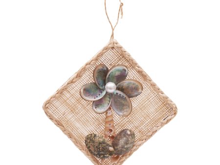 Abaca & Shell Flower Ornament Hot on Sale