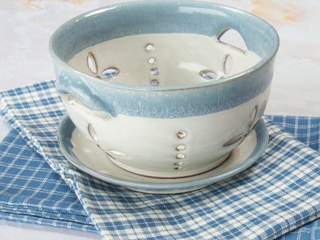 Artisan Made Ceramic Berry Bowl and Colander Online Hot Sale