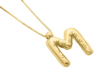 14K Helium Initial M Pendant Online