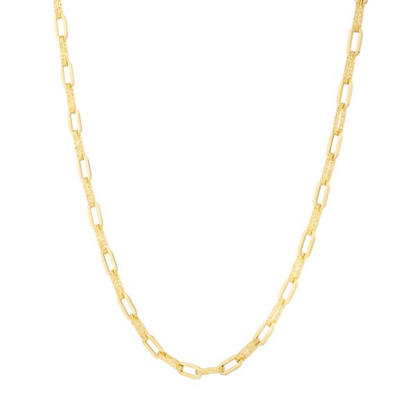 14K 4mm Diamant?© Paperclip Necklace Online