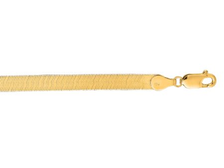 10K Gold 3.8mm Herringbone Bracelet Hot on Sale