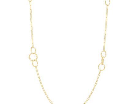 14K Twisted Link Paperclip Necklace Cheap