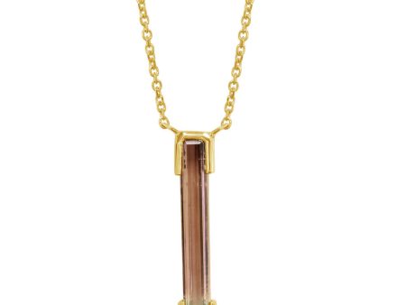 14K Yellow Gold Bi-Color Tourmaline Neckpiece For Discount