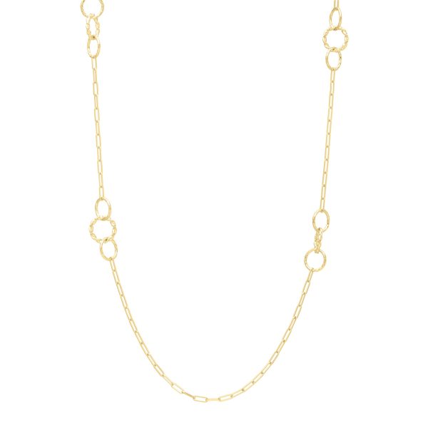 14K Twisted Link Paperclip Necklace Supply