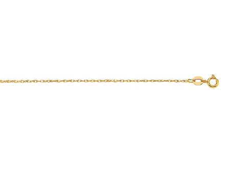 10K Gold .85mm Machine Rope Chain Carded Online Sale