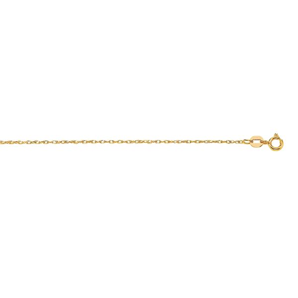 10K Gold .85mm Machine Rope Chain Carded Online Sale