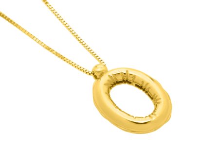 14K Helium Initial O Pendant on Sale