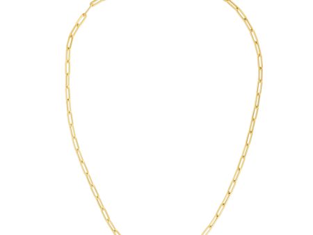 10K Gold 3.2mm Paperclip Chain Online Sale