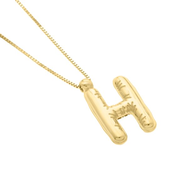 14K Helium Initial H Pendant For Cheap