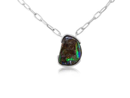 Sterling Silver Australian Boulder Opal Neckpiece Discount