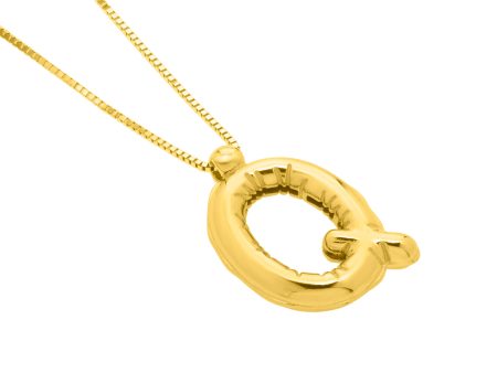 14K Helium Initial Q Pendant Online Hot Sale