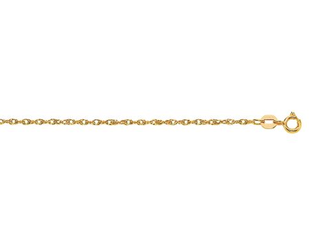 10K Gold .95mm Machine Rope Chain Carded For Discount