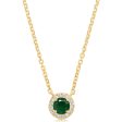 14K Yellow Gold Brazilian Emerald Diamond Neckpiece For Sale