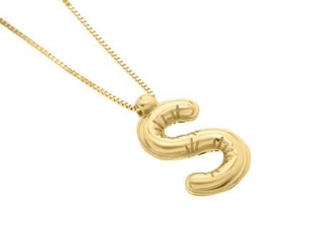 14K Helium Initial S Pendant Fashion