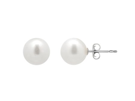 14K Gold 8MM Pearl Stud Earring For Discount