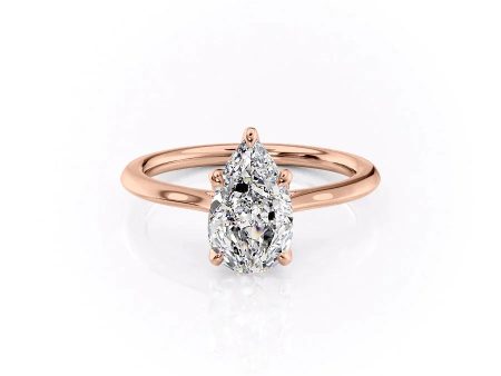 The Madison Set With A 4 Carat Pear Moissanite For Cheap